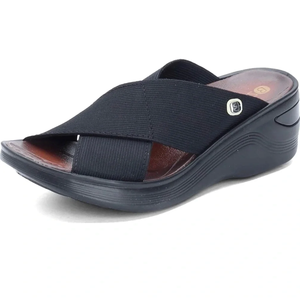 BZees Women's Desire Slide Sandal Sz 8.5 Wide